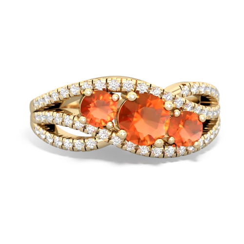 fire opal-opal three stone pave ring