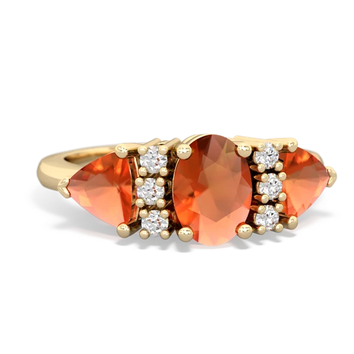 garnet-fire opal timeless ring