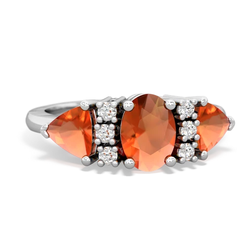 blue topaz-smoky quartz timeless ring