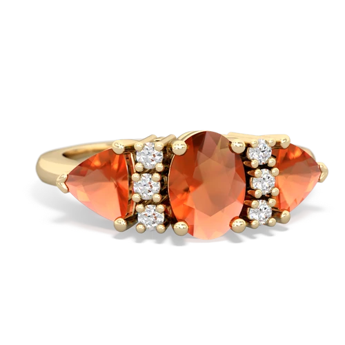 citrine-emerald timeless ring