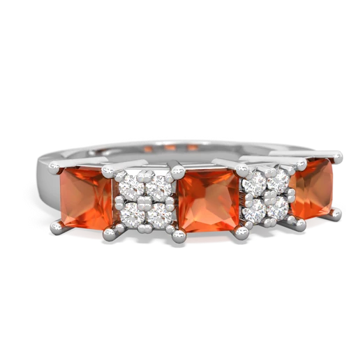 fire opal-sapphire timeless ring