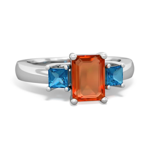 fire opal-london topaz timeless ring