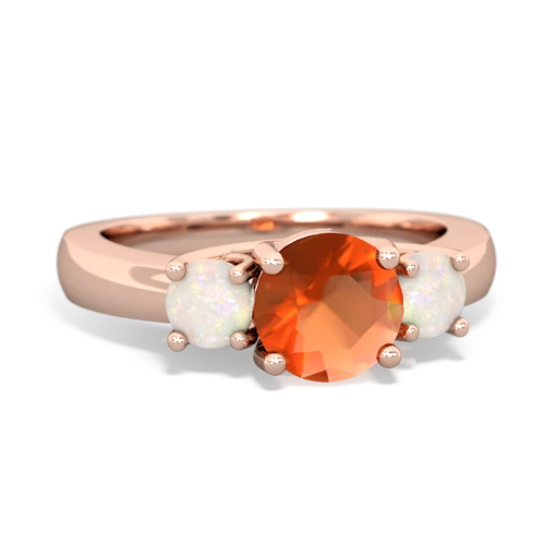 fire opal-opal timeless ring