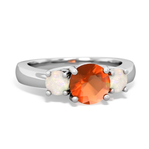 fire opal-opal timeless ring