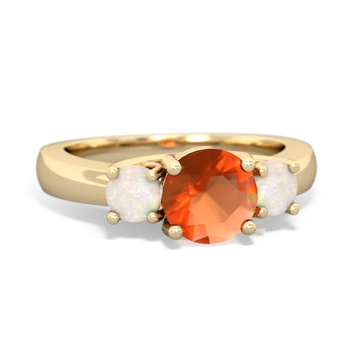 fire opal-opal timeless ring