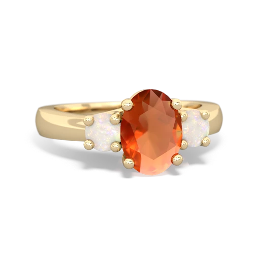 fire opal-opal timeless ring