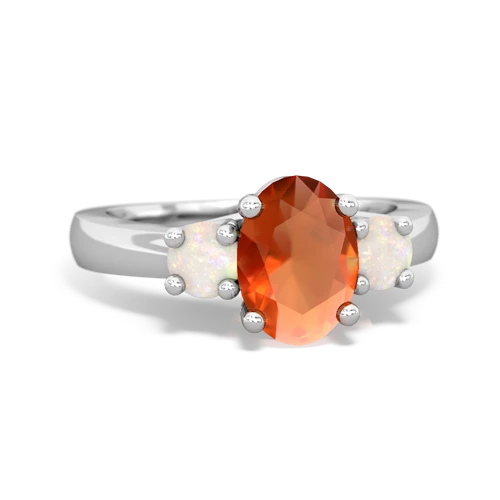 fire opal-opal timeless ring