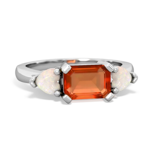 fire opal-opal timeless ring