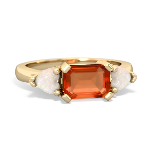 fire opal-opal timeless ring