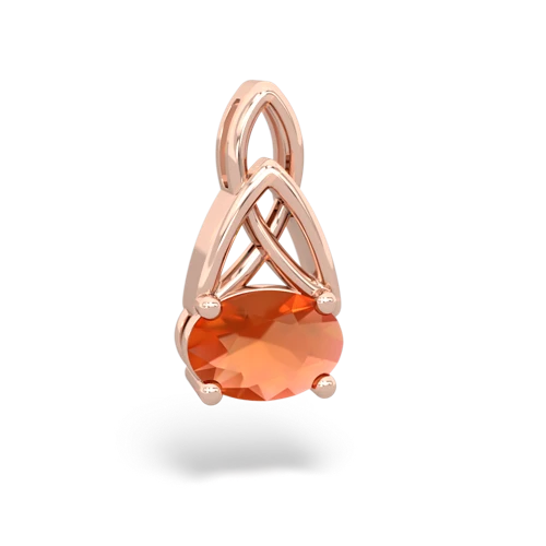 Fire Opal Celtic Trinity Knot Genuine Fire Opal pendant Pendant