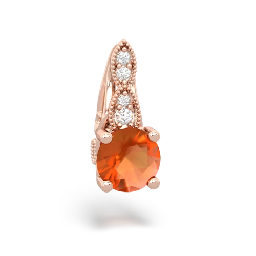 Fire Opal Antique Elegance Genuine Fire Opal pendant Pendant