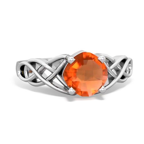 fire_opal celtic rings