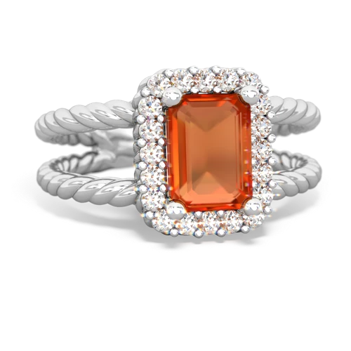 fire opal couture ring