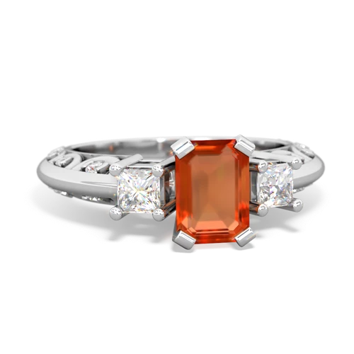 fire opal engagement ring