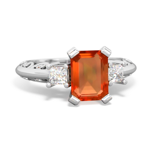 fire opal engagement ring