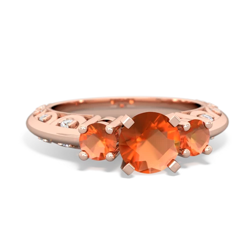 Fire Opal Art Deco Genuine Fire Opal ring Ring