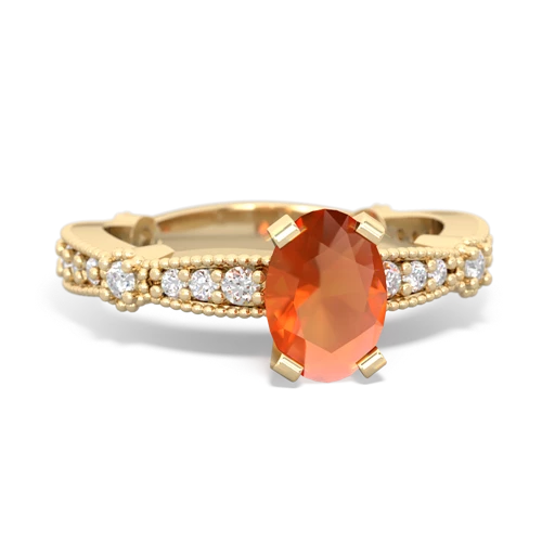 fire opal engagement ring