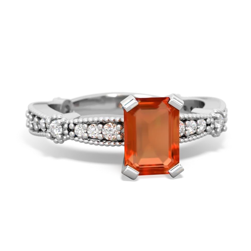 fire opal engagement ring