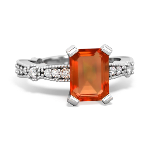 fire opal engagement ring