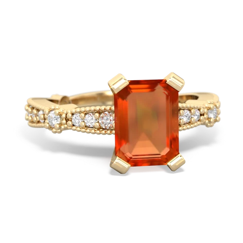 fire opal engagement ring