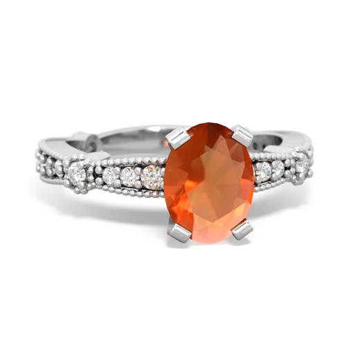 fire opal engagement ring