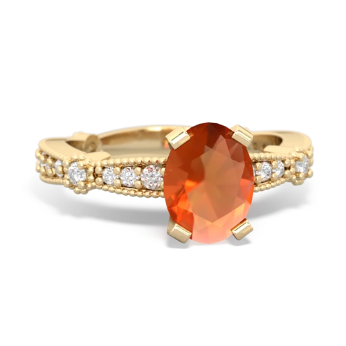 fire opal engagement ring