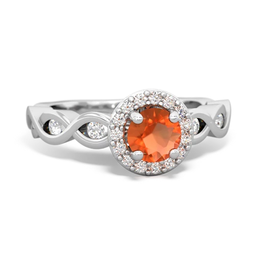 fire opal engagement ring