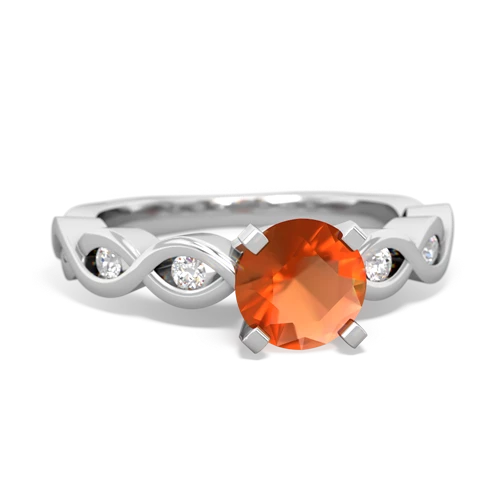 fire opal engagement ring