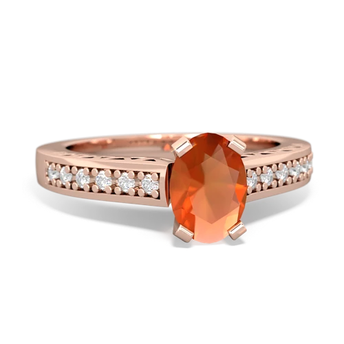 fire opal engagement ring