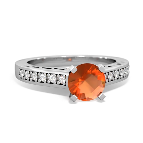 fire opal engagement ring