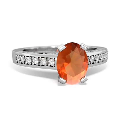 fire opal engagement ring