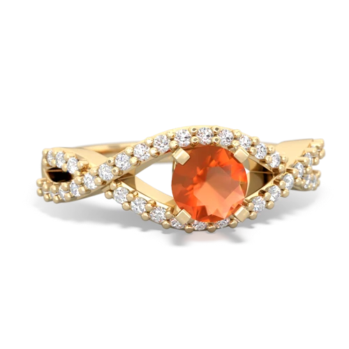 fire opal engagement ring