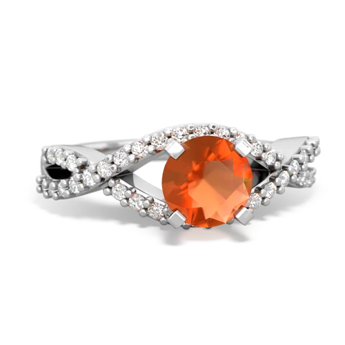 fire opal engagement ring