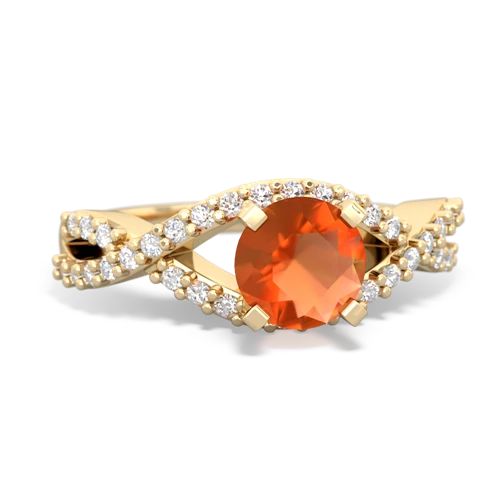 fire opal engagement ring