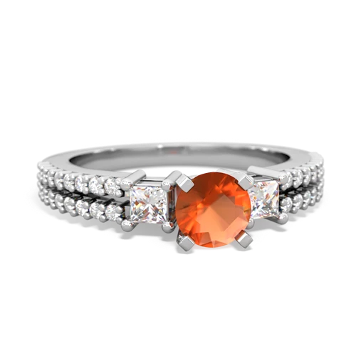 Fire Opal Engagement Genuine Fire Opal ring Ring