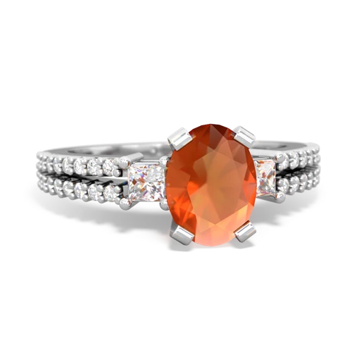 Fire Opal Engagement Genuine Fire Opal ring Ring