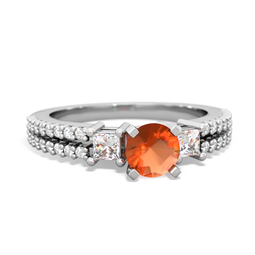 fire opal engagement ring