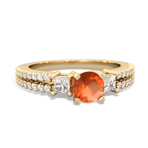 fire opal engagement ring