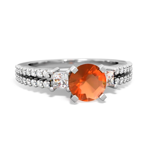 fire opal engagement ring