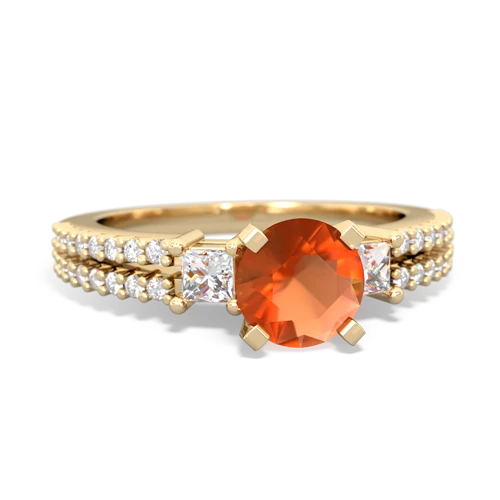 fire opal engagement ring