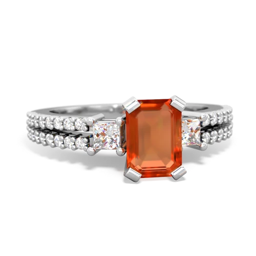 fire opal engagement ring