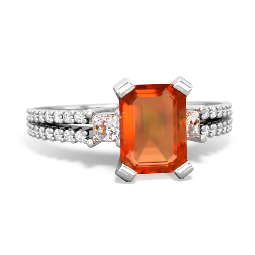 fire opal engagement ring