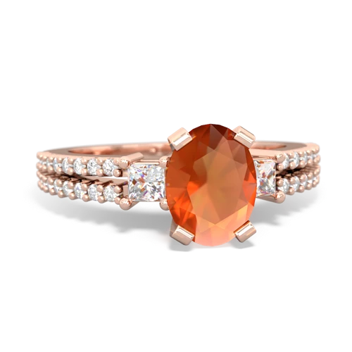 fire opal engagement ring