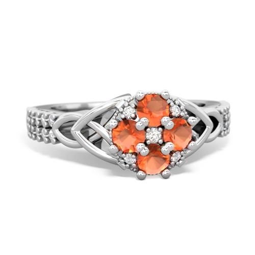 fire opal engagement ring