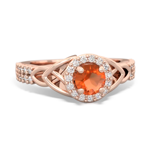 fire opal engagement ring