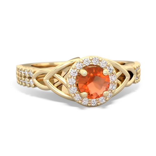 fire opal engagement ring