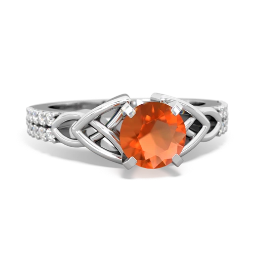 fire opal engagement ring