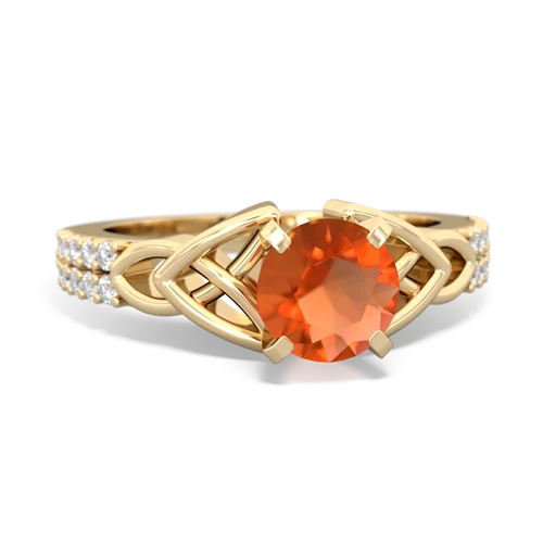 fire opal engagement ring