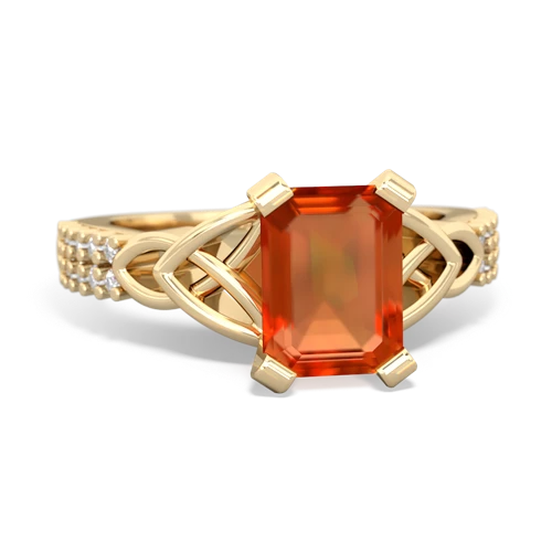 fire opal engagement ring