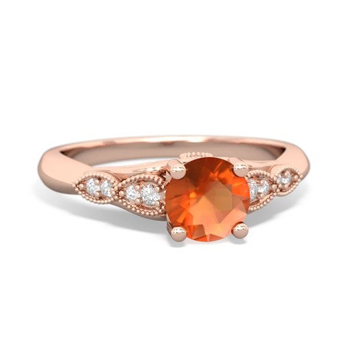 Fire Opal Antique Elegance Genuine Fire Opal ring Ring